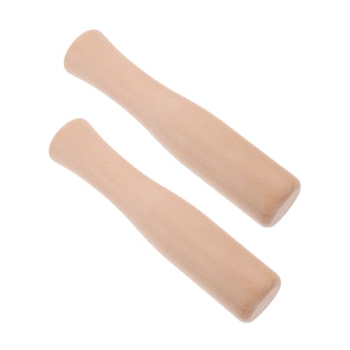 2pcs Wooden Food Grinder Stick Garlic Masher Kitchen Tool for Mashing Potatoes Herb Smasher