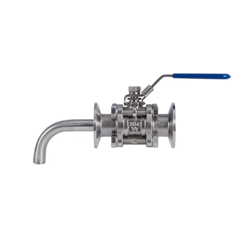 1.5 Inch Tri Clamp Ball Valve & Racking Arm Pick-up Tube Stainless Steel 304 Homebrew Boil Kettle Conical Fermenter Parts