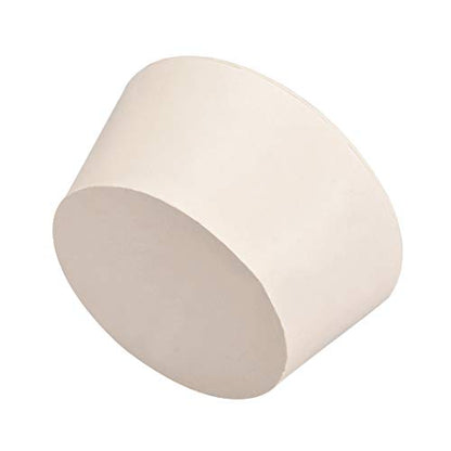 uxcell White Tapered Shaped Solid Rubber Stopper for Lab Tube Stopper Size 90-100mm 1pcs - size: 82x101x50mm