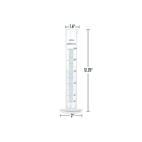 250 ML Hydrometer Test Jar, Measuring Cylinder,Test Homebrewed Beer, Wine, Mead, Cider,Easy to Use & Read