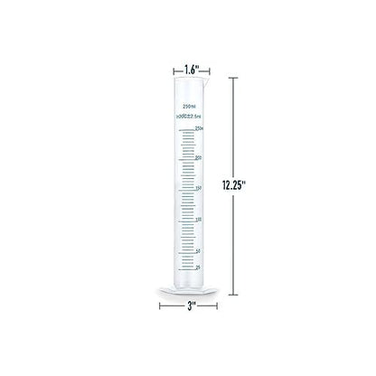 250 ML Hydrometer Test Jar, Measuring Cylinder,Test Homebrewed Beer, Wine, Mead, Cider,Easy to Use & Read