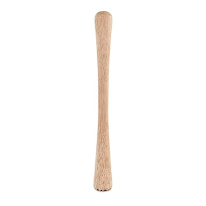 True Smash Wooden Muddler for Cocktails with Ergonomic Contoured Handle, Durable Cocktail Muddlers, Herbs and Fruit Crushers, Home Bar Accessories, 9.75", Set of 1 - color: Wood