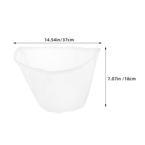 ARTIBETTER 2pcs Fine Mesh Milk Filter Bag Nylon Strainer for Nut Milk Juice Cheese Cloth Food Straining, 37cm Small Drawstring Draining Bags for Kitchen and Cooking