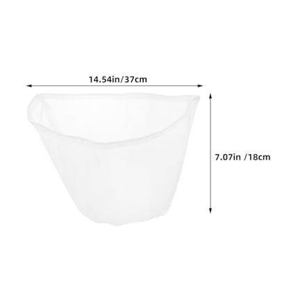 ARTIBETTER 2pcs Fine Mesh Milk Filter Bag Nylon Strainer for Nut Milk Juice Cheese Cloth Food Straining, 37cm Small Drawstring Draining Bags for Kitchen and Cooking