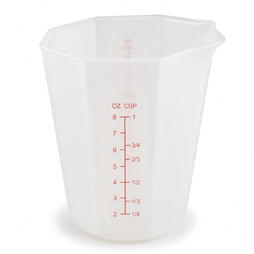Silicone Measuring Cup 1 Cup (250ml), Flexible Liquid Measuring Cup with Pour Spout, BPA Free Food Grade Silicone Measuring Cup for Cooking, Baking and Kitchen Use