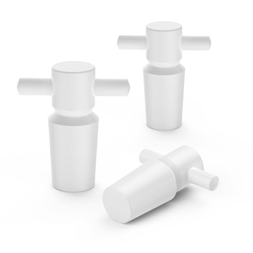 stonylab PTFE Stoppers with Handle, 3-Pack Sizes 14# Lab Standard Mouth Flask Bottle Sealant for Chemical Storage - size: 14#