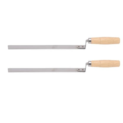 Honey Uncapping Cutter Stainless Steel Slanted Blade Beekeeping Knife 38 X 2 Cm Wooden Handle 2 Pack for Beekeeper Frame Wax Capping Honey Harvest