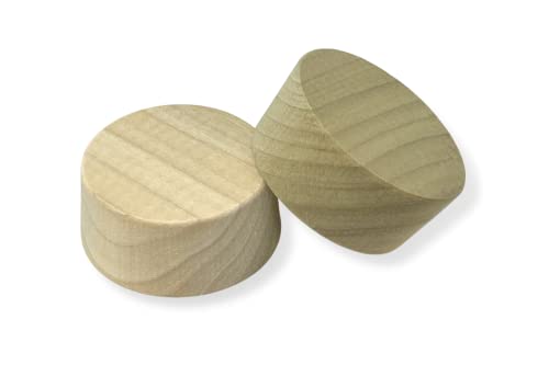 2-Inch Poplar Wood Bourbon Wine Barrel Cask Keg Bung Plug - Great for Home Brewers, Distillers, Wine Enthusiasts (2-Pack)