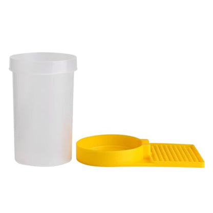 Bee Water Feeder for Beehive Entrance Transparent Yellow Plastic Drinking Bowl for Bees Durable Lightweight Feeder for Spring Build Up and Summer Hydration