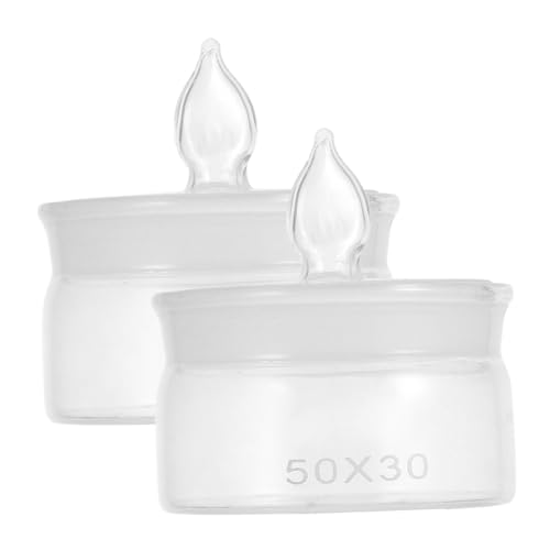 GARVALON Weighing Bottle Holder 2pcs Glass Weighing Jar for Labs Experiment Bottles - size: 6.5X5X5CM