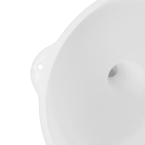 2 Pack White Conical Funnel Set, 2L 4L Wide Mouth Food Grade PP Spouts