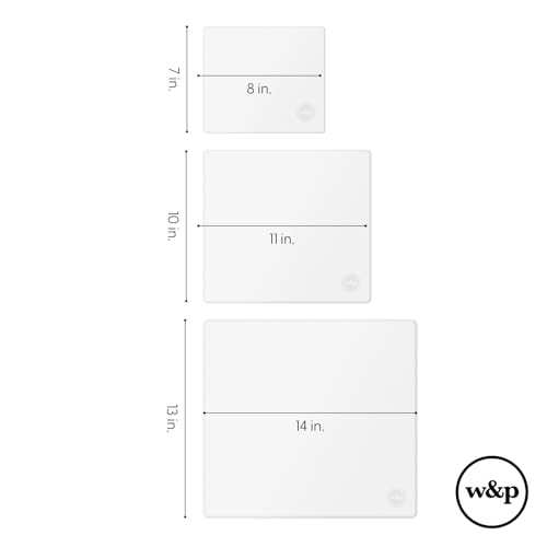 W&P Reusable Silicone Stretch Wrap, 1 Box with 3 Wraps (7x8, 10x11, 13x14), Oven, Dishwasher, Microwave & Freezer Safe, BPA Free