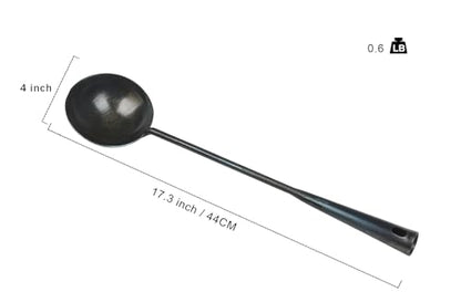 ZhenSanHuan HandMade Carbon Steel Wok Ladle Tool Utensils (Ladle 40CM) - size: 40CM/15.7'', style: Ladle