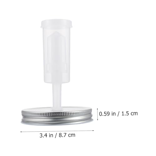 Fermenter Lids and Fermenting Kit for 87mm Wide Mouth Mason Jars with Airlock, Pickle Jar Accessories for Home Fermentation and Canning, 1 Lid + 1 Fermenter Set Random Color