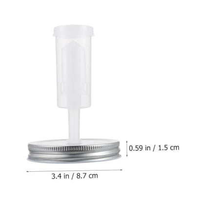 Fermenter Lids and Fermenting Kit for 87mm Wide Mouth Mason Jars with Airlock, Pickle Jar Accessories for Home Fermentation and Canning, 1 Lid + 1 Fermenter Set Random Color