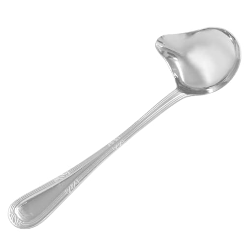 2 Pcs Stainless Steel Sauce Ladle with Pouring Spout Silver | Long Handle, Gravy Ladle, Sauce Drizzle Spoon - size: Silver
