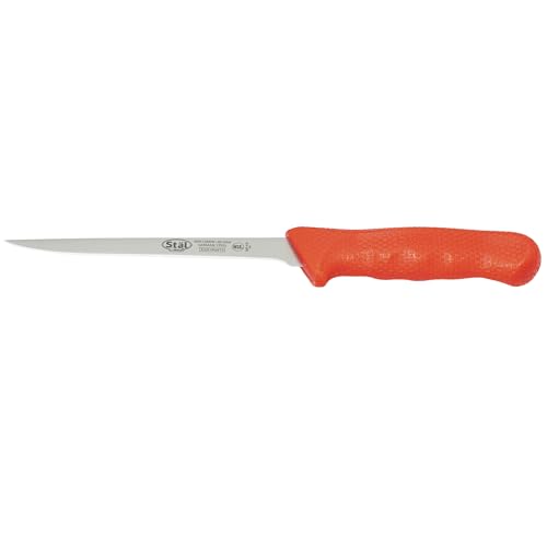 Winco 6" Commercial-Grade German Steel Boning Knife, Narrow, Red - color: Red