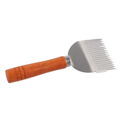 Beekeeping Uncapping Fork,Beekeeper Honey Cutter,17 Tin Root Bee Fork with Wooden Handle,Sparse Rake Shovel,Honey Uncapping Fork