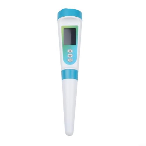 Digital Fermentation pH Tester ±0.1 pH Accuracy 0.01 pH Resolution Auto Temperature Compensation ATC LCD Display Hold Function ABS White Portable pH Meter for Brewing Wine Beer Food Liquid Testing