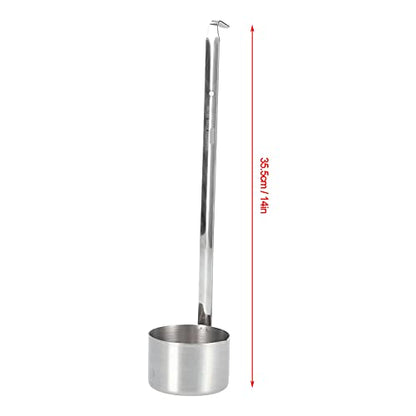 Stainless Steel Wine Ladle Dipper Measure Spoon with Hook for Kitchen (4#) - size: 4#