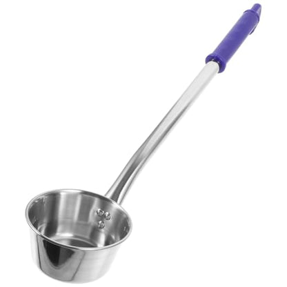 Stainless Steel Long Handle Water Ladle with Hook Handle - Water Dipper Deep Bowl Kitchen Spoon for Serving Soup 18.7 Inch
