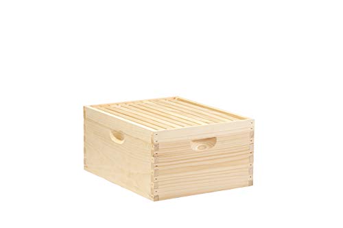 Little Giant 10-Frame Deep Hive Body Beehive Body with Frames for Beekeeping (Item No. DEEPBOX10)