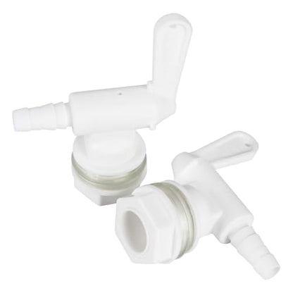 FERRODAY 2 Pack Bottling Spigot for Bucket Homebrew Wine Making Beer Brew Barbed Outlet Faucet Premium Plastic Faucet Tap Easy to Use Faucet- 2 Pack Faucet - size: 2 Bucket Spigot