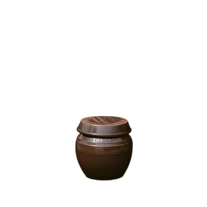 Earthenware Onggi Korean Traditional Clay Jar Ceramic Canister/Handmade Food Sauce Storage Container for Tea, Coffee Bean, Salt/Breathing Clay Pot Kimchi Fermentation Crock (3L(0.8 gal)) - size: 101.4 Ounces