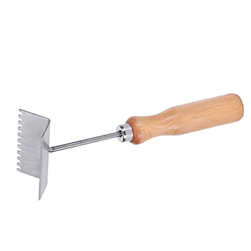Queen Bee Excluder Maintenance Shovel | Sturdy Metal Component & Ergonomic Wood Handle | Beekeeping Tool for Wax/Propolis Removal | Long - Wearing Beekeeper Supplies