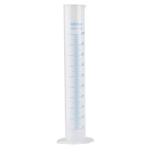 Hydrometer Test Tube, Plastic Graduated Cylinder, 500ml Hydrometer Test Tube with Clear Scale, Portable Measuring Cylinder for Home and School Science, 250 Ml Graduated