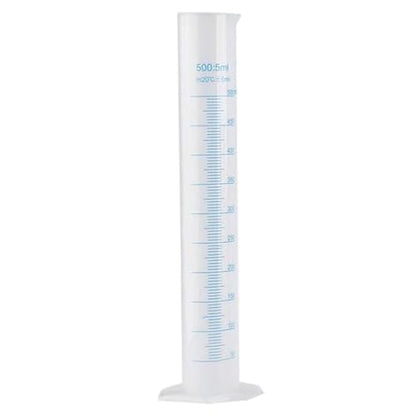Hydrometer Test Tube, Plastic Graduated Cylinder, 500ml Hydrometer Test Tube with Clear Scale, Portable Measuring Cylinder for Home and School Science, 250 Ml Graduated