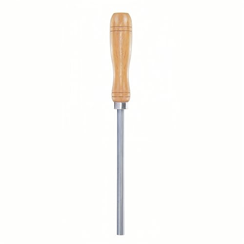 Cabinet Scraper Burnisher Tool, With High-Quality Wooden Handle and Super Hard High Speed Steel Rod, Scraper Burnisher for Creating Sharp Burrs and Honing Card Scrapers - size: Steel Rod
