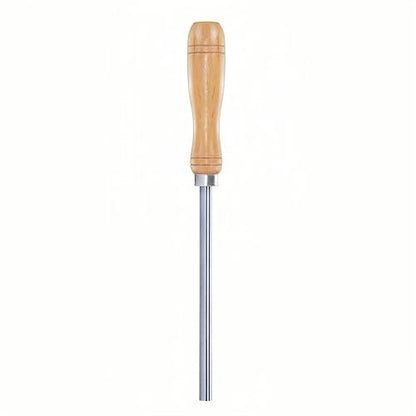 Cabinet Scraper Burnisher Tool, With High-Quality Wooden Handle and Super Hard High Speed Steel Rod, Scraper Burnisher for Creating Sharp Burrs and Honing Card Scrapers - size: Steel Rod