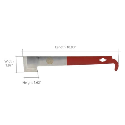 GLHT-REDHOOK Plastic Handle 10-1/2" Long Stainless Steel Hive Tool