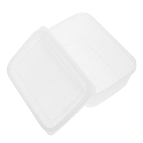 Cabilock Refrigerator Cheese Preservation Box with Lid Transparent Food Storage Container for Kitchen Bread Fruit Snack Airtight Fresh Keeping Case Compact Space Saving Design Reusable for