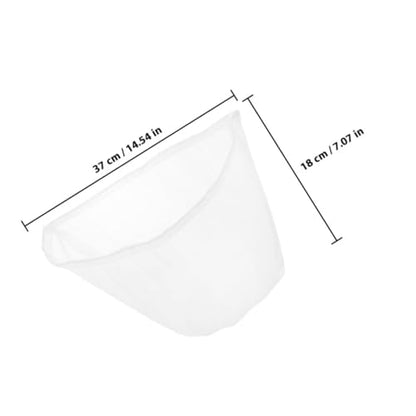 OSALADI Reusable Food Strainer Bag with Fine Mesh, 2pcs Small 37cm Drawstring Filter Bags for Vegetable Draining and Dumpling Filling, Kitchen Produce Straining Tool
