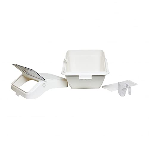 TrueCraftware- 10 Gallon Shelf Ingredient Bin (150 Cups) White Storage Container with Clear Flip Top Lid &Measuring Scoop-Stackable Plastic Food Pantry Organizer for Flour Sugar - size: 10 Gallon