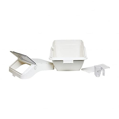 TrueCraftware- 10 Gallon Shelf Ingredient Bin (150 Cups) White Storage Container with Clear Flip Top Lid &Measuring Scoop-Stackable Plastic Food Pantry Organizer for Flour Sugar - size: 10 Gallon