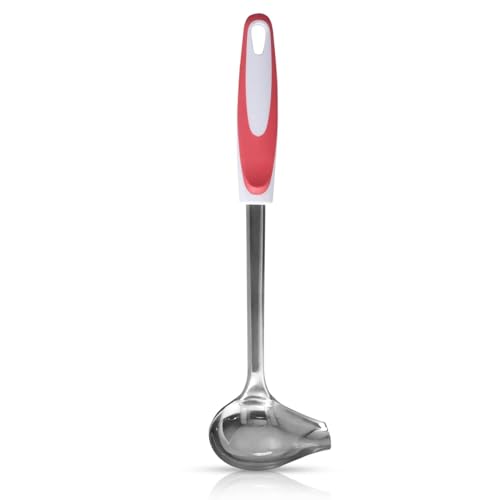 Canning Ladle, Metal Ladle Soup Serving Ladles Stainless Steel Canning Ladle Long Handled Ladle Oil Soup Spoon Pouring 12.2 x 3.43 Inches, 1 Piece