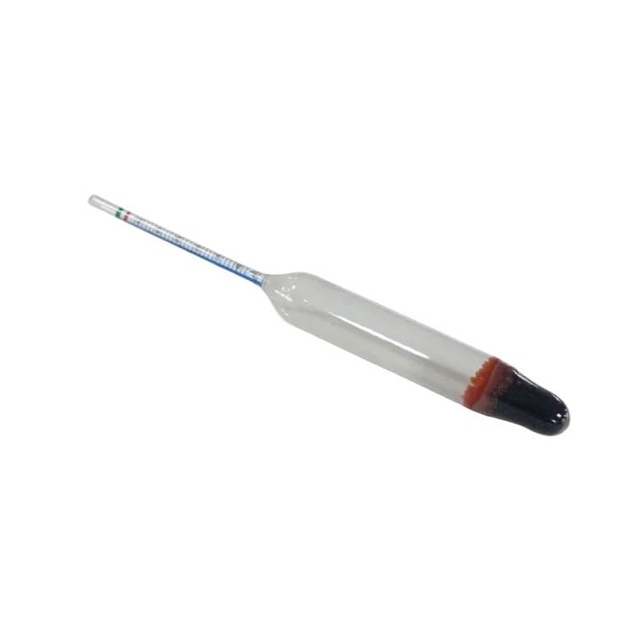 Milk Densimeter 15-40 for Temperature and Density Measurement Milk Hydrometer Glass Float Thermometer Pack of 1 pcs