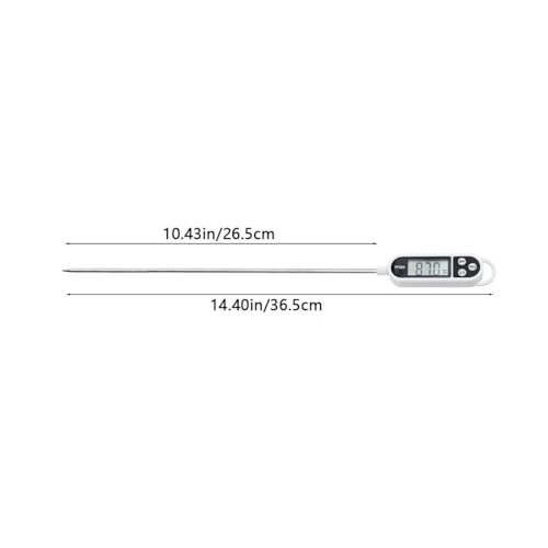 Candy Thermometer Digital Instant Read for Meat Kitchen Cooking Food Oil Deep Fry BBQ Grill Smoker (1, 14.4in-White) - size: 14.4in-white