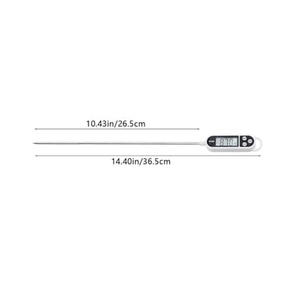 Candy Thermometer Digital Instant Read for Meat Kitchen Cooking Food Oil Deep Fry BBQ Grill Smoker (1, 14.4in-White) - size: 14.4in-white