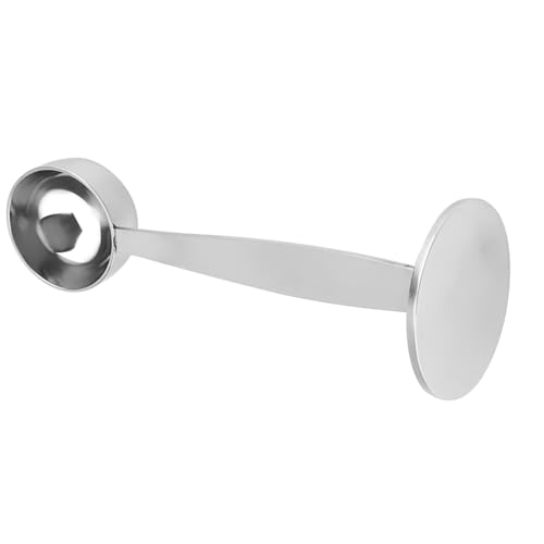 ZPSHYD Stainless Steel Coffee Scoop And Tamper Dual Purpose Measuring Spoon For Espresso Ground Coffee Beans Powder Food Grade Material 14.5cm 87g