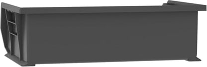Akro-Mils 30255 AkroBins Plastic Storage Bins, Space-Saving Stackable Bins for Garage, Pantry, Craft Organization, 11" x 16" x 5", Black, 6-Pack - color: Black