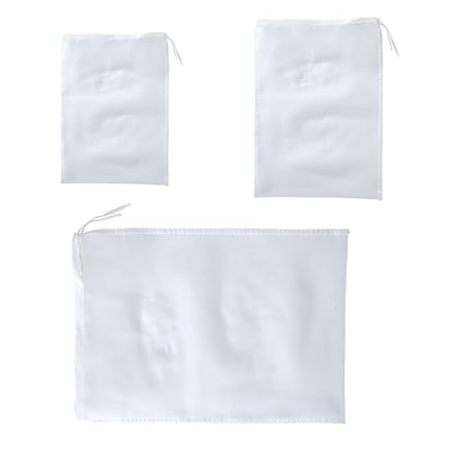 3Pcs Superfine Mesh Juice Straining Bag for Fruit and Vegetable Juice, Wine Press, and Liquid Filtration