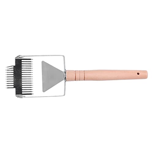 Uncapping Fork Double Head Honey Cutting Fork Scraper Beehive Tool Beekeeping Tools (Double-Ended Wooden Handle) - size: Double-ended wooden handle