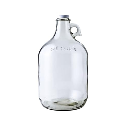 Home Brew Ohio 1 Gallon Glass Water Bottle Includes 38 mm Metal Screw Cap - style: 1pack 1 Gallon Growler