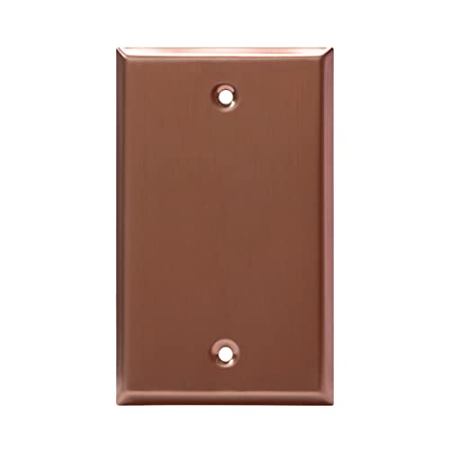 ENERLITES Blank Device Metal Wall Plate, Corrosion Resistant, Standard Size 1-Gang 4.50" x 2.76", Stainless Steel 201, 7701-BRG, Brushed Rose Gold - color: Brushed Rose Gold, size: Standard Size