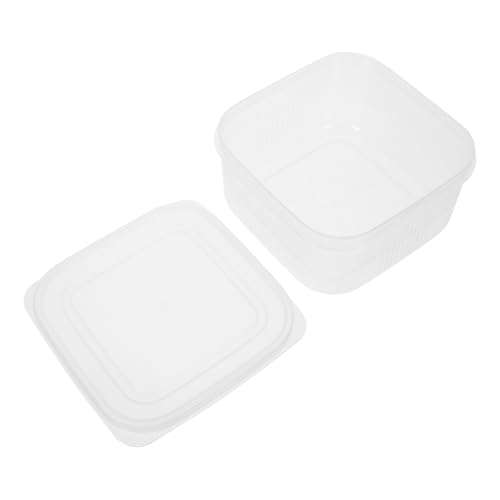 Uonlytech 800ml Food Storage Container with Lid, Airtight Cheese and Bread Preservation Box, Portable Fridge Storage Case for Kitchen and Meal Prep