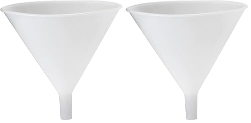 Hutzler Plastic Funnel, 64 oz, Natural (Pack of 2) - size: 64-ounce Funnel (Pack of 2)